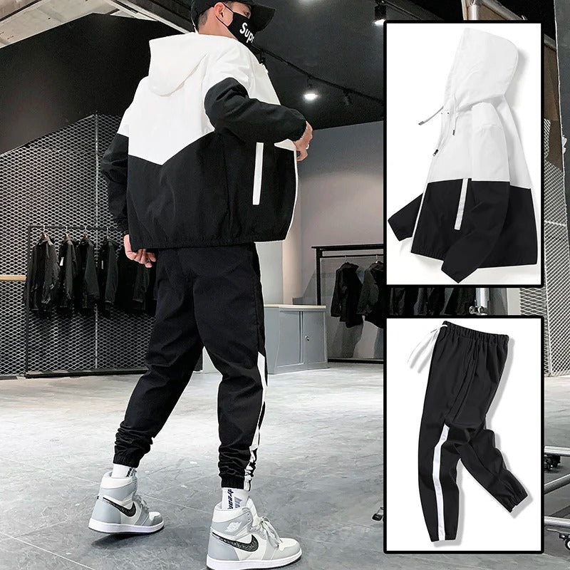 Casual Joggers & Sports Jacket 2-Piece Suit