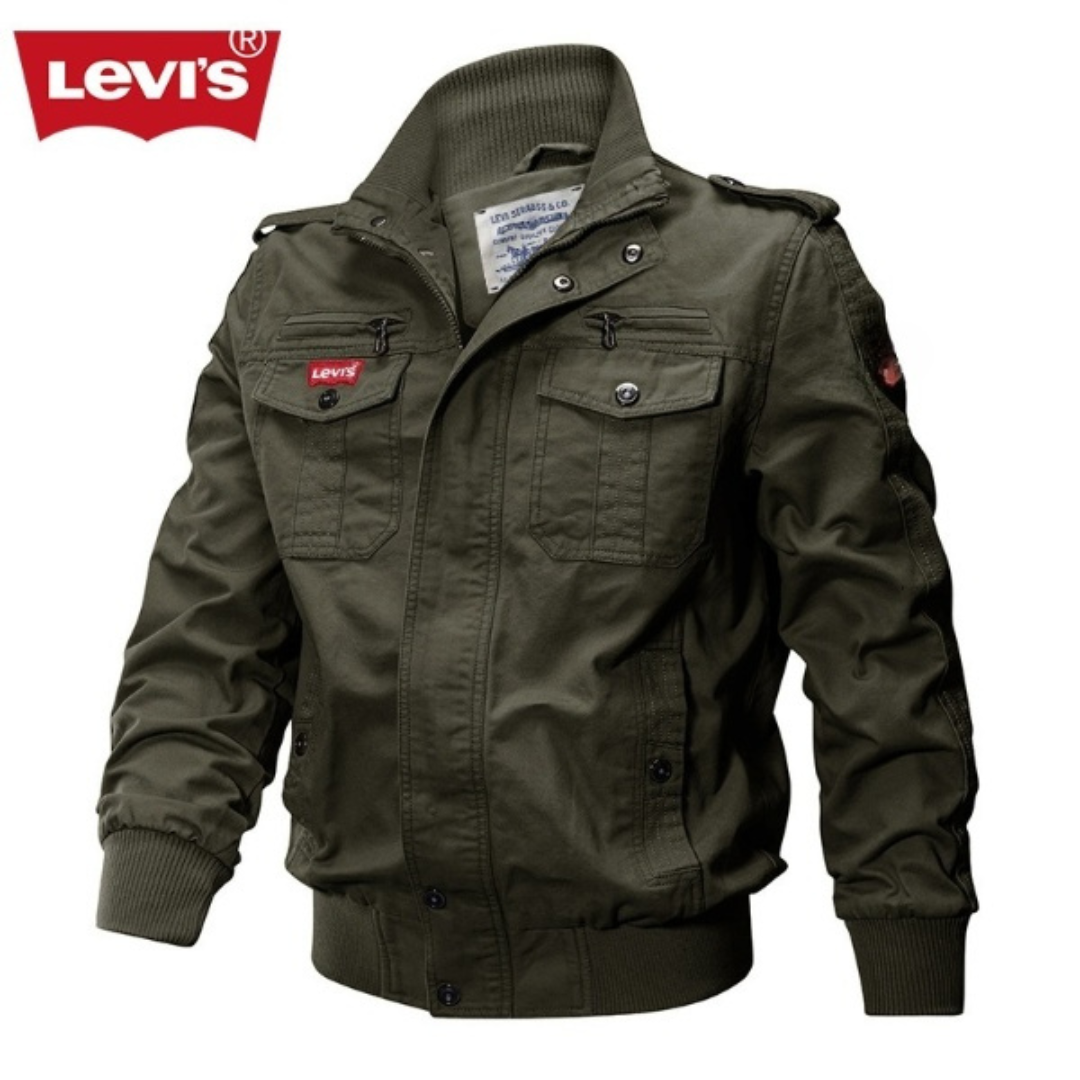 Lv’s™ Men's Military Bomber Jacket – Rugged and Stylish